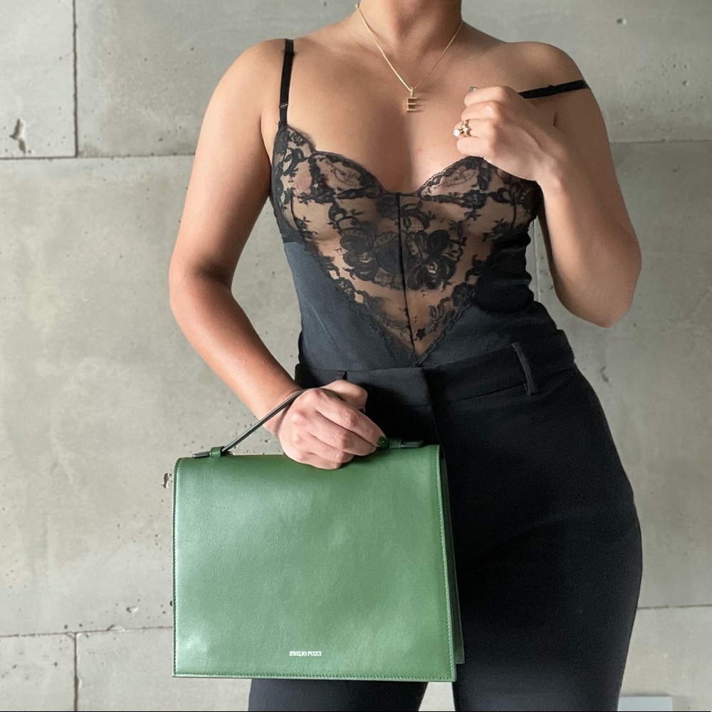 Vintage Emilio Pucci for R Lingerie Teddy Black